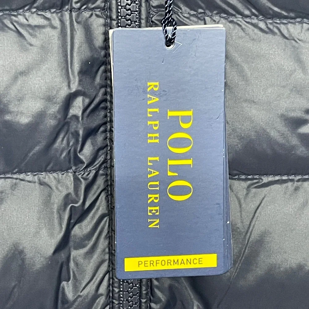 Polo Ralph Lauren Puffer Vest Mens XL Navy Blue Performance Quilted Red Pony